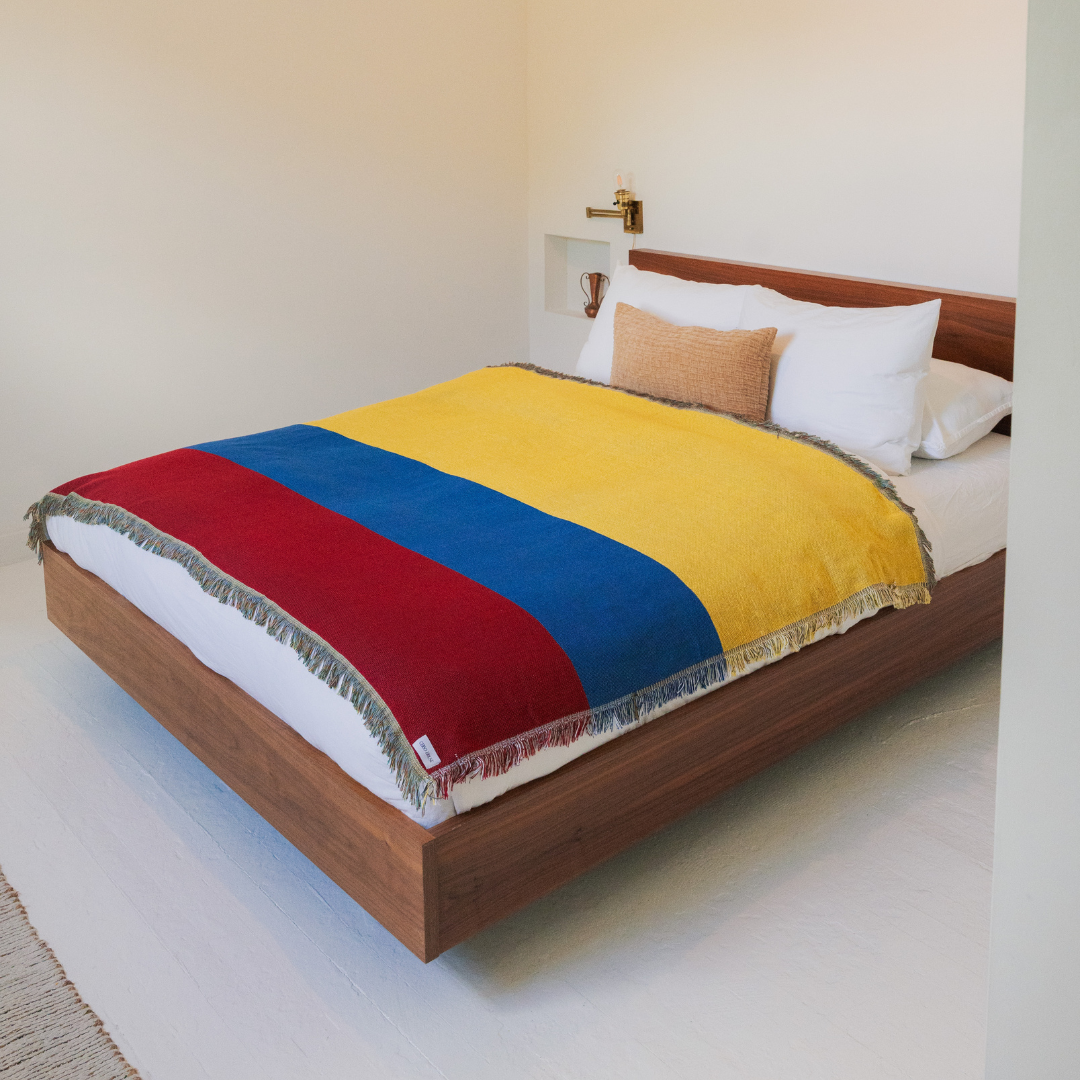 Colombia Flag Woven Throw Blanket