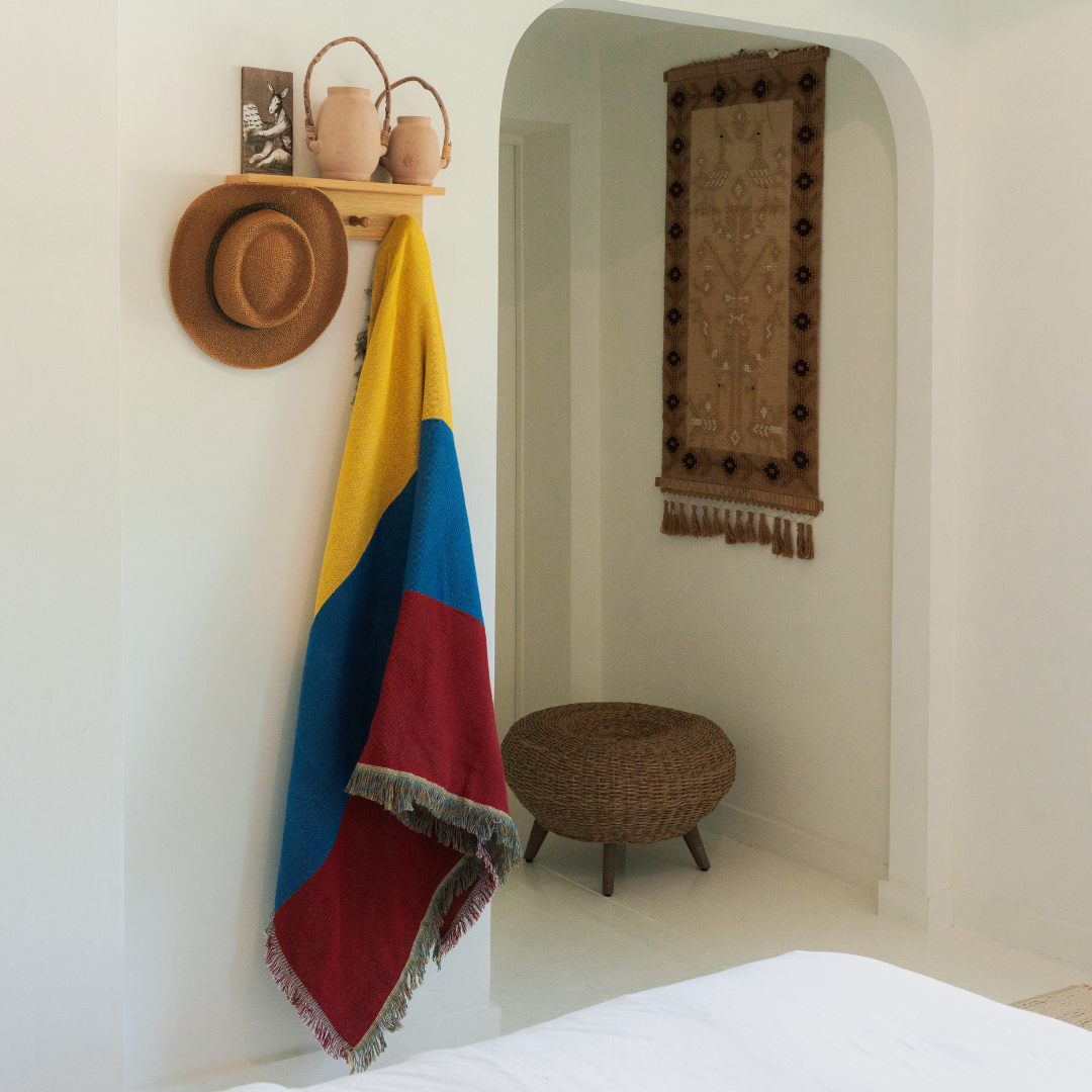 Colombia Flag Woven Throw Blanket